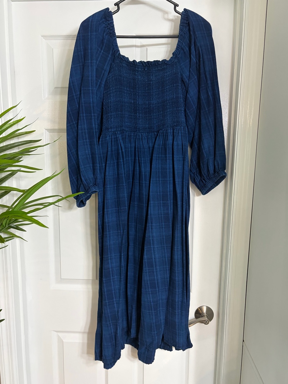 J.Crew flannel smocked dress